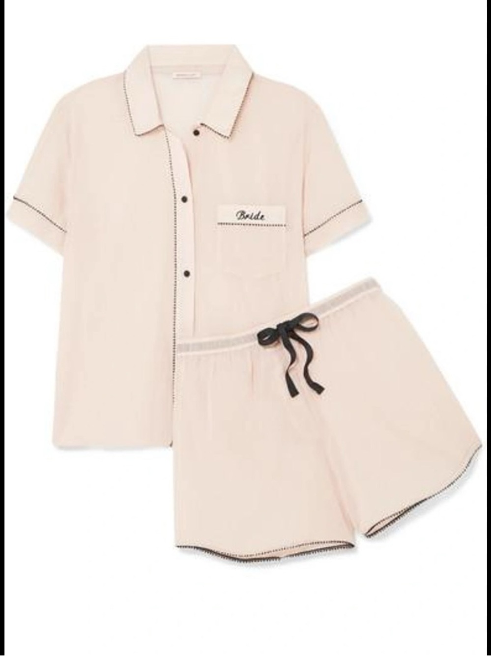 Morgan Lane "BRIDE"
EMBROIDERED COTTON-GAUZE PAJAMA SET IN BLUSH
$450 Size S